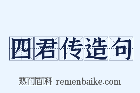 四君传造句是什么意思的图片